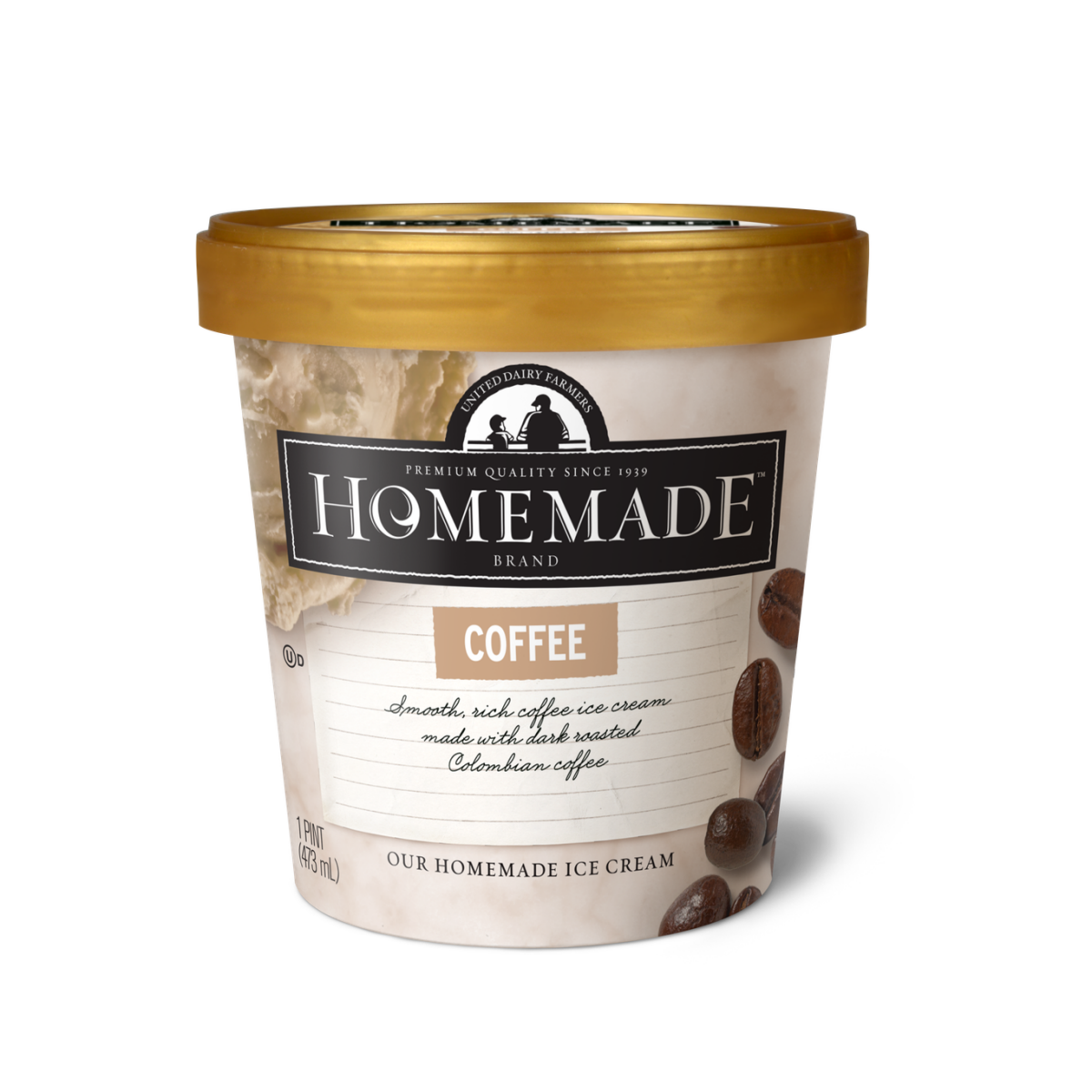 slide 1 of 5, Homemade Ice Cream Coffee, 16 oz