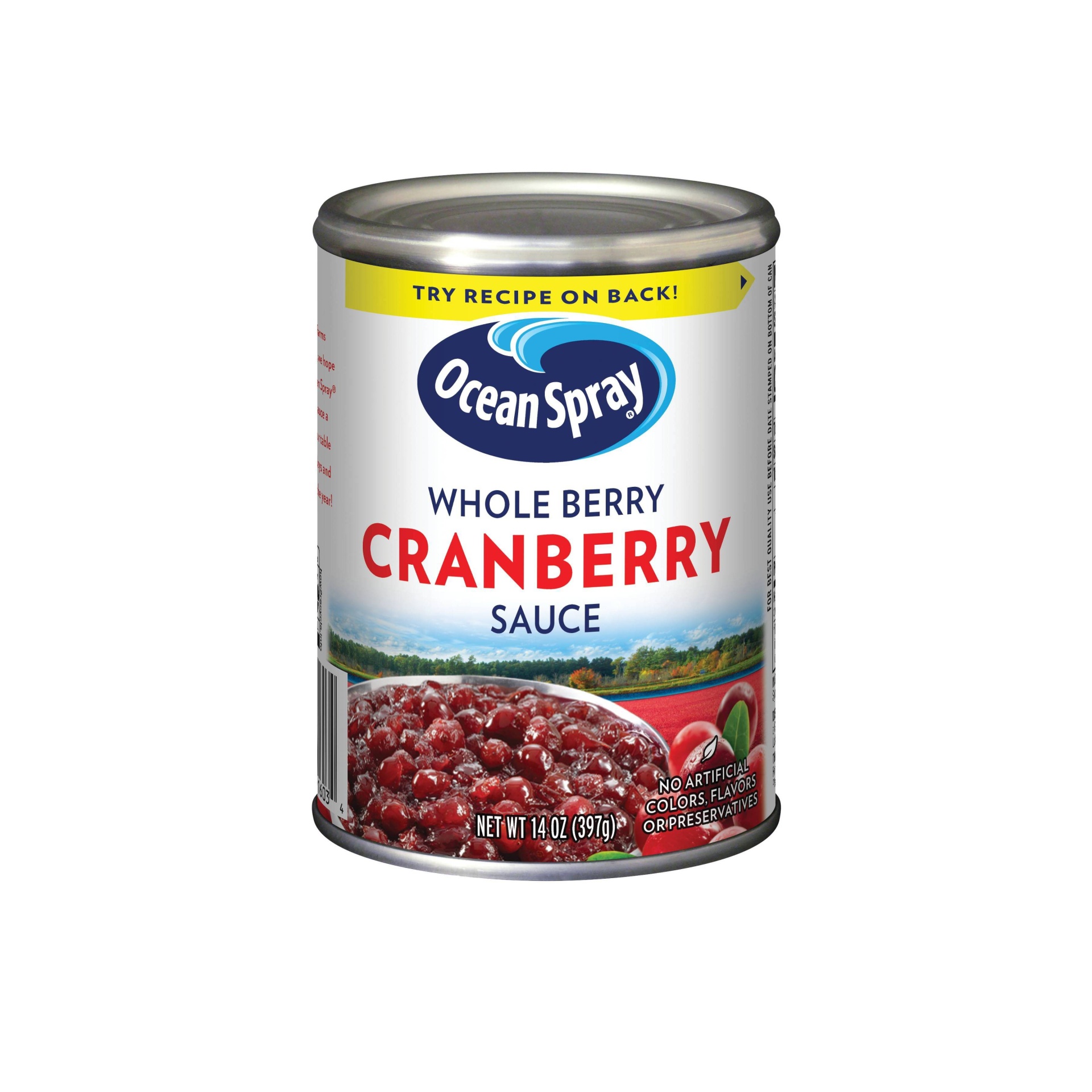 slide 1 of 3, Ocean Spray Whole Berry Cranberry Sauce - 14oz, 14 oz