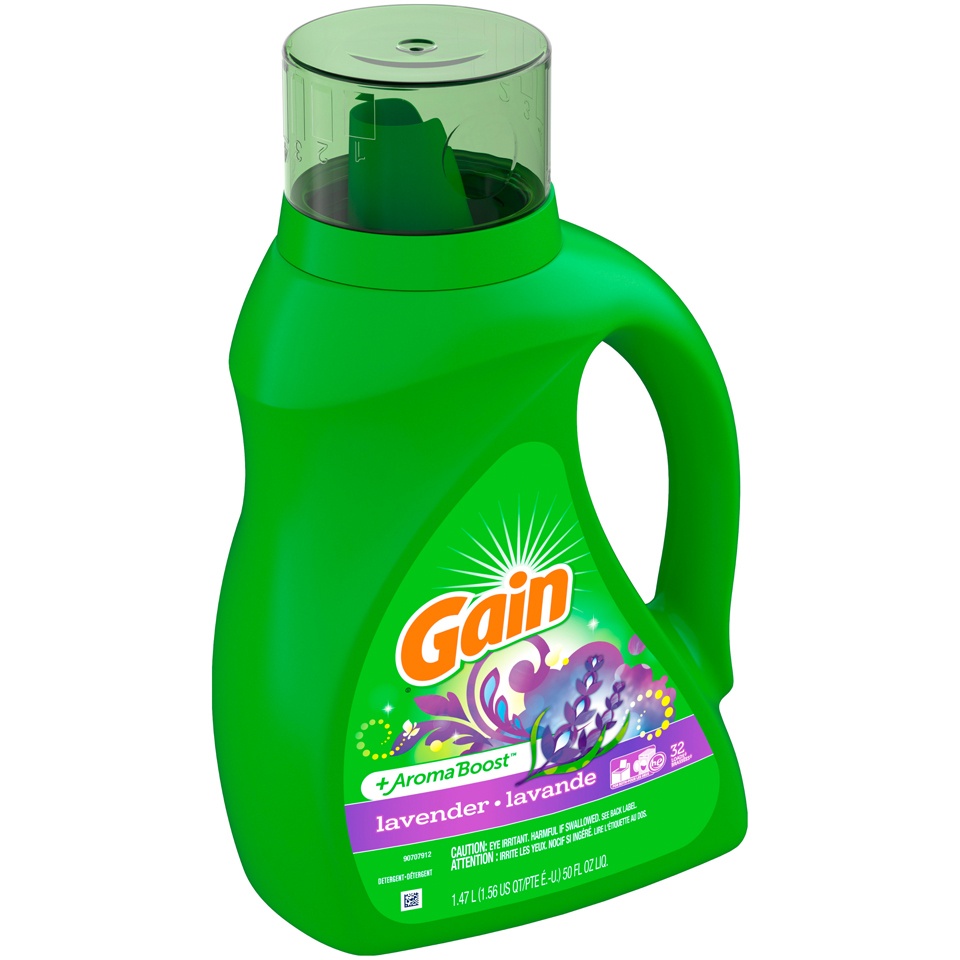 slide 2 of 2, Gain Detergent 1.47 lt, 50 oz