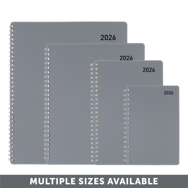 slide 5 of 6, Office Depot Brand Weekly Monthly Appointment Book Planner, 7"" x 9"", Silver, January 2026 to December 2026, OD71093026, 1 ct