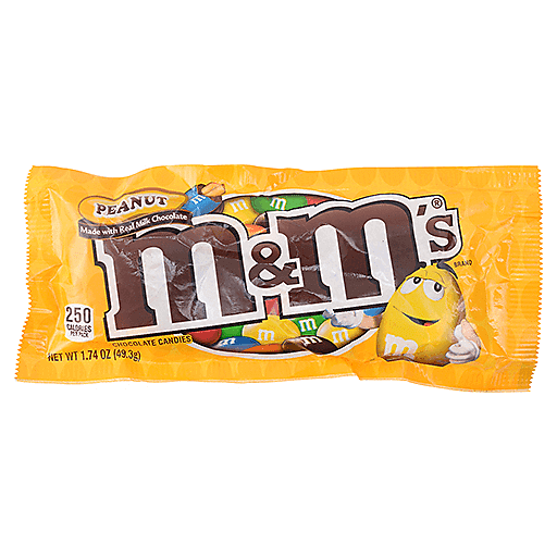 slide 1 of 1, M&M's Peanut/Chocolate, 1.74 oz