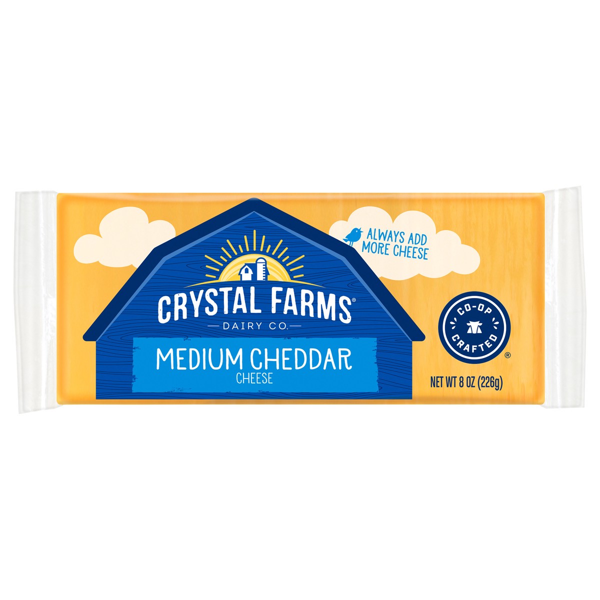 slide 1 of 3, Crystal Farms Cheese, 8 oz