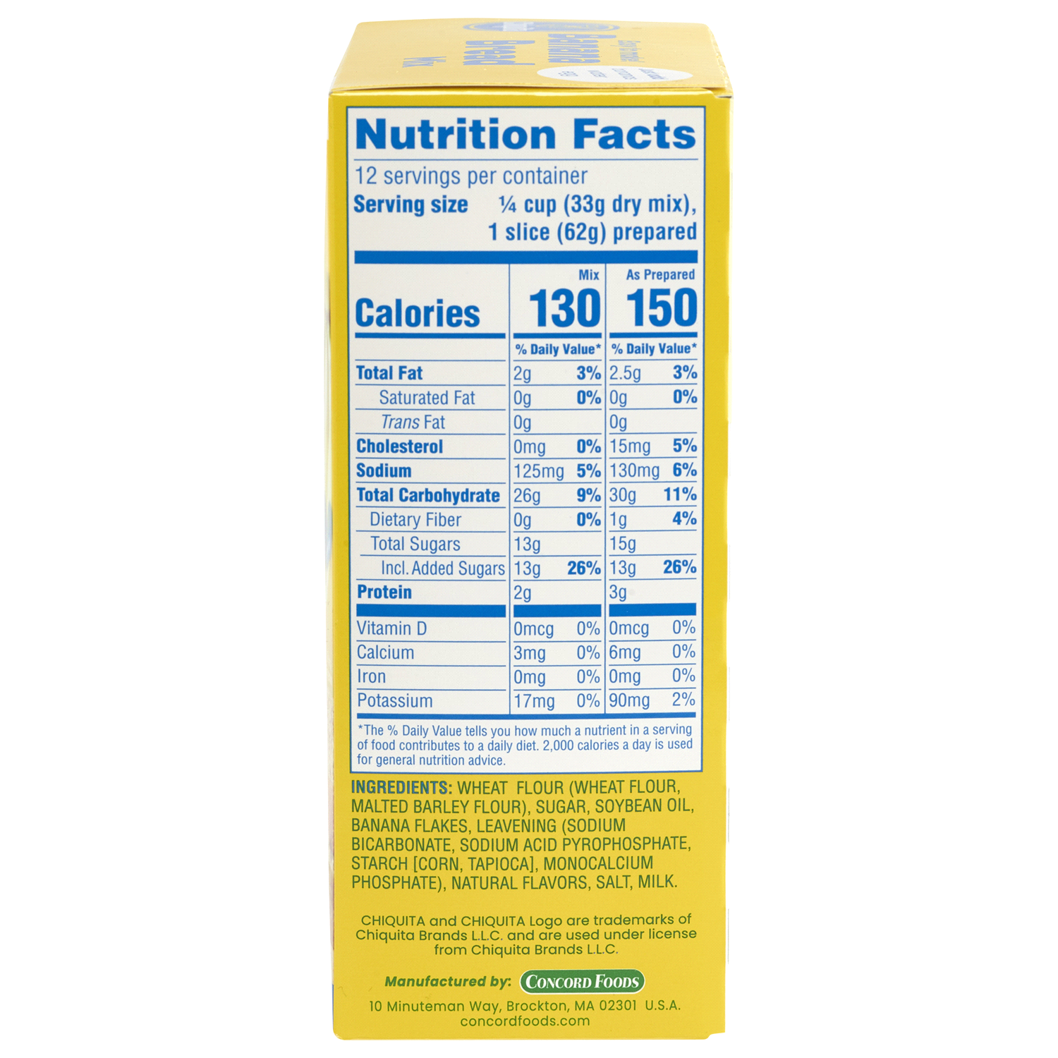 slide 2 of 2, Chiquita Banana Bread Mix 13.7 oz, 13.7 oz