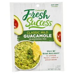 Concord Fresh Success Classic Mild Guacamole Seasoning Mix 1 oz