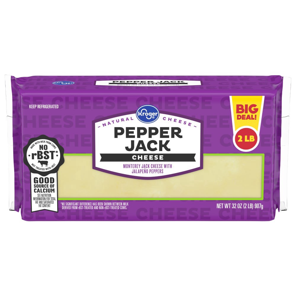 slide 2 of 2, Kroger Pepper Jack Cheese Bar - 32 oz, 32 oz