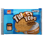 slide 1 of 1, Harris Teeter Twist Tops Sandwich Creme Cookies - Vanilla, 15.5 oz