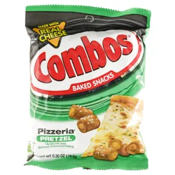 COMBOS Stuffed Snacks Pizzeria Baked Pretzel Snacks, 6.3 oz Bag