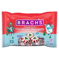 Brach's Peppermint Christmas Nougats 11 Ounce Laydown
