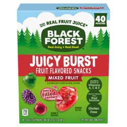 Black Forest Juicy Burst Mixed Fruit Fruit Flavored Snacks 40 - 0.8 oz Pouches
