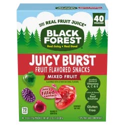 Black Forest Juicy Burst Mixed Fruit Fruit Flavored Snacks 40 - 0.8 oz Pouches