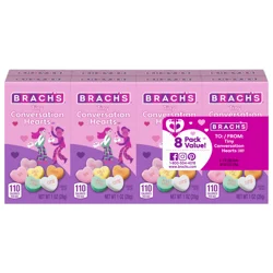 BRACHS Brach's Valentine Sweet Bright Conversations Hearts "to/from" Boxes 1.1oz/8pk