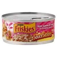 slide 1 of 1, Friskies Cat Food, Classic Pate, Pacific Salmon Dinner, in Sauce, 6 oz