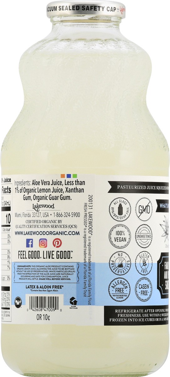 slide 9 of 13, Lakewood Organic Pure Aloe Gel Juice 32 oz, 32 oz