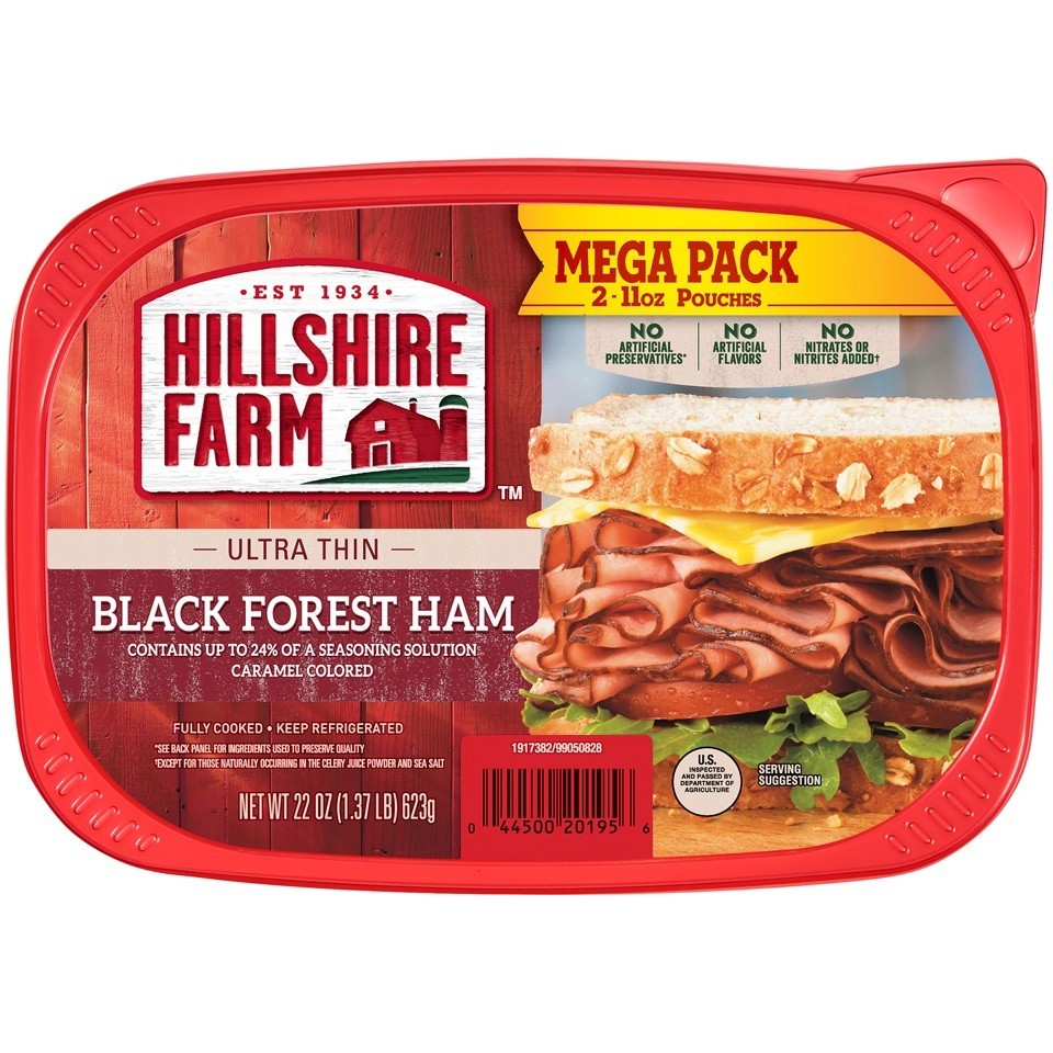 slide 2 of 6, Hillshire Farm Ultra Thin Sliced Black Forest Ham Sandwich Meat, 22 oz, 623.69 g