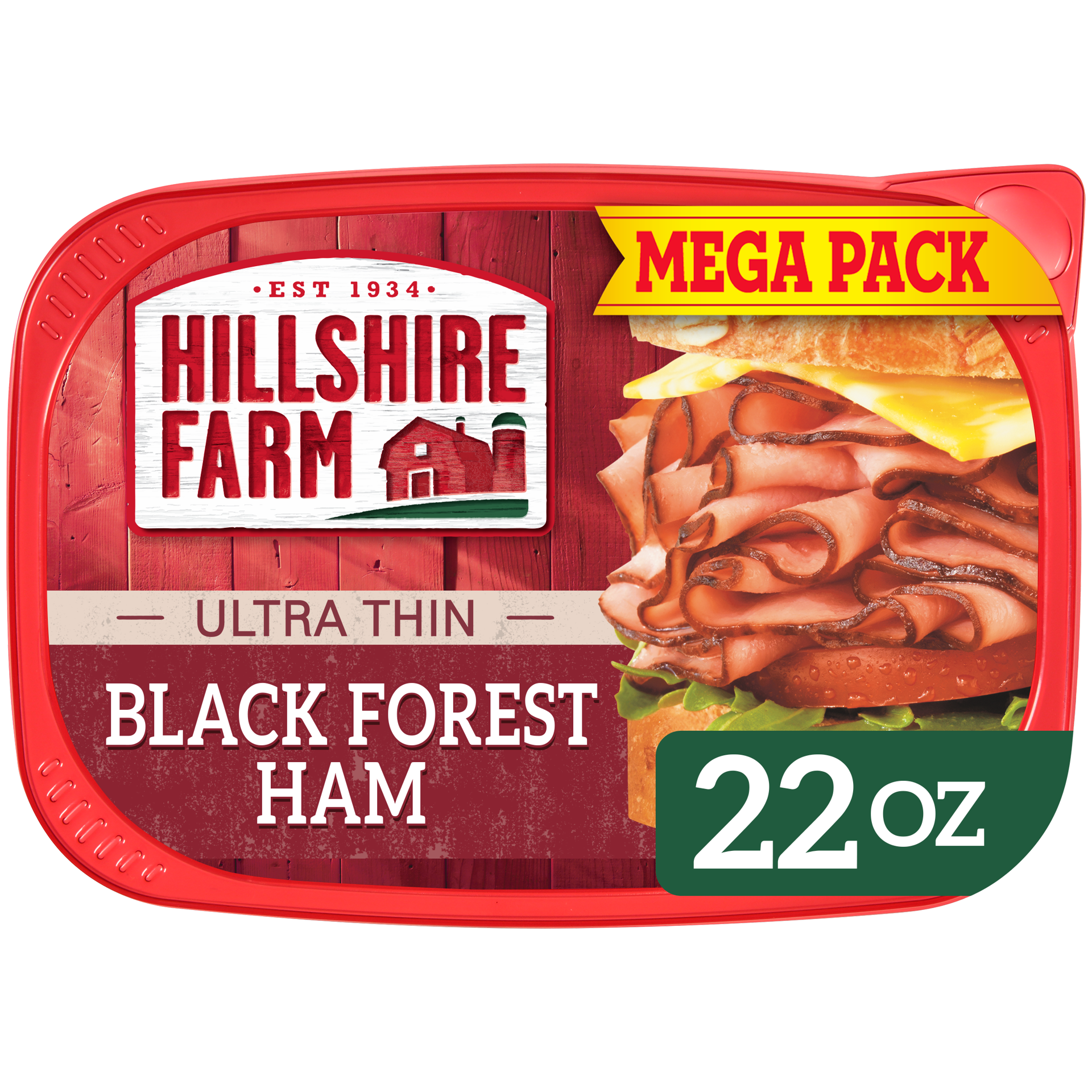 slide 1 of 6, Hillshire Farm Ultra Thin Sliced Black Forest Ham Sandwich Meat, 22 oz, 623.69 g