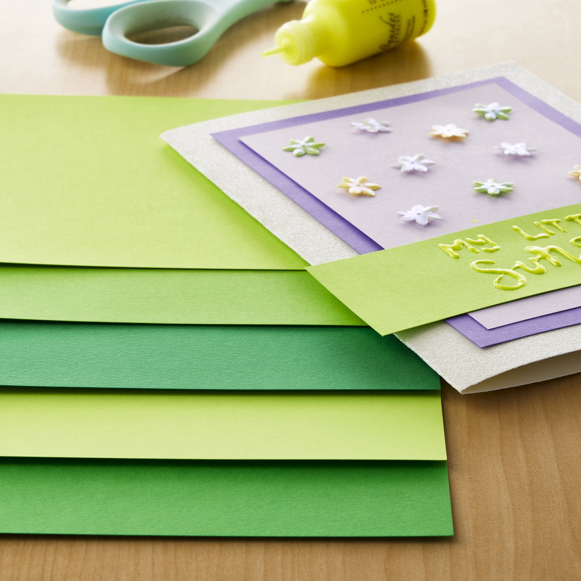 slide 6 of 8, Feathered Green 4.5" X 7" Cardstock Paper By Recollections, 100 Sheets, 4.5 in x 7 in