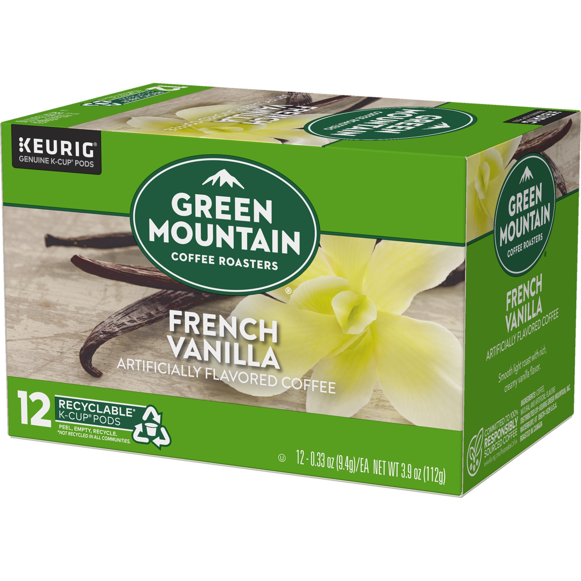slide 4 of 5, Green Mountain Coffee Roasters French Vanilla Keurig Single-Serve K-Cup pods, Light Roast Coffee, 12 Count, 12 ct