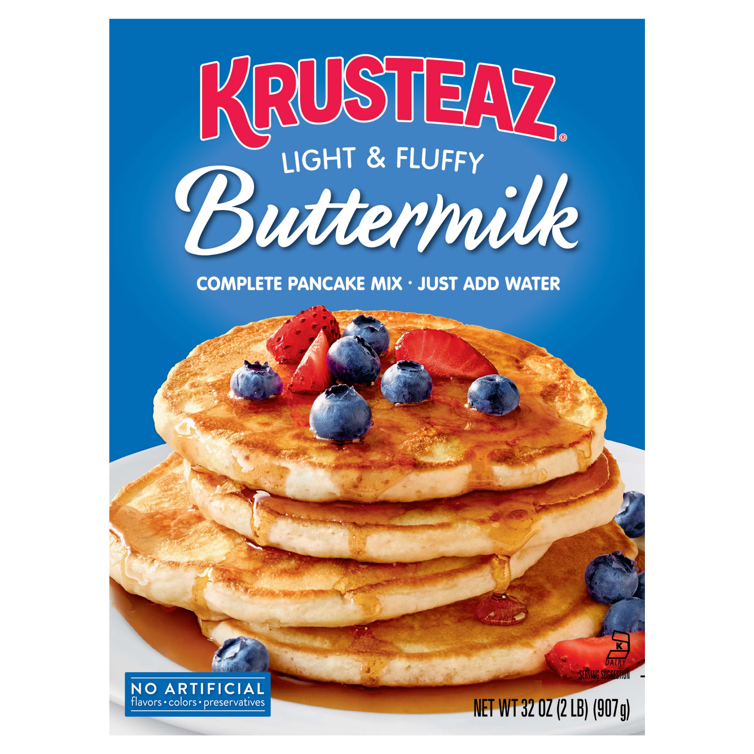 slide 1 of 6, Krusteaz Light & Fluffy Complete Buttermilk Pancake & Waffle Mix, 32 oz