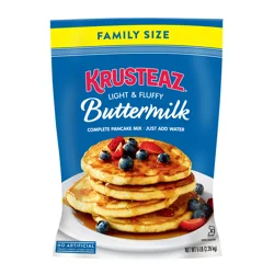 Krusteaz Light & Fluffy Buttermilk Pancake & Waffle Mix, Family Size