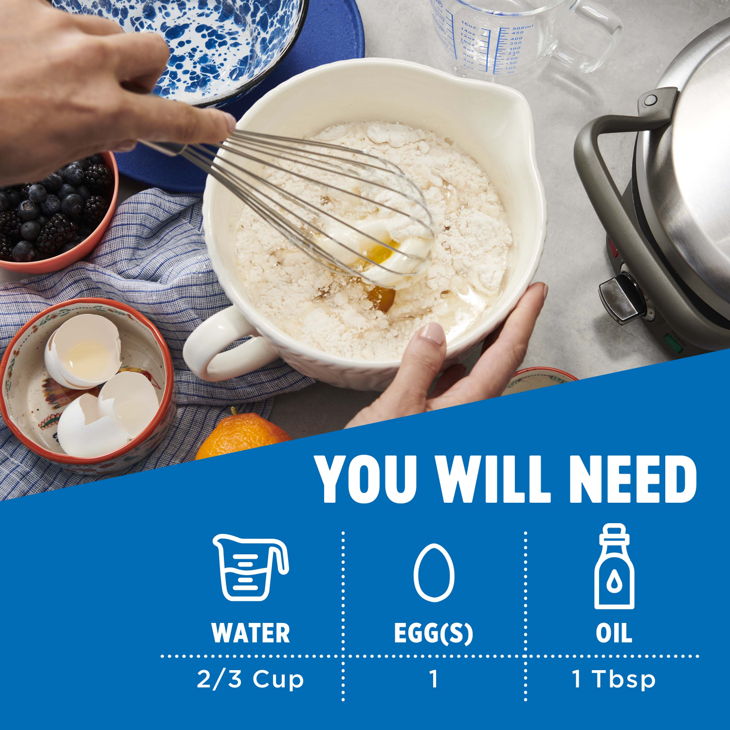 slide 2 of 5, Krusteaz Light & Crispy Belgian Waffle Mix, 28 oz