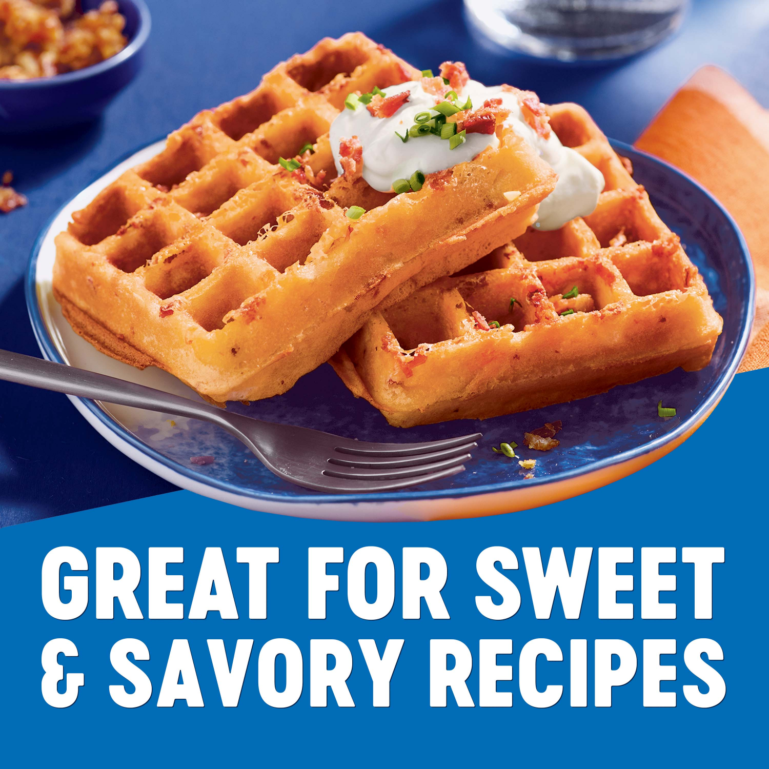 slide 3 of 5, Krusteaz Light & Crispy Belgian Waffle Mix, 28 oz