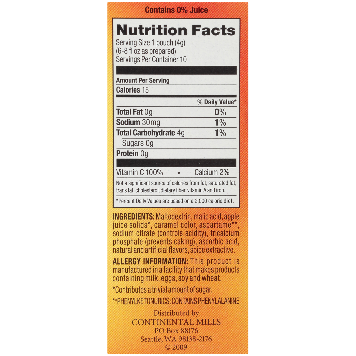 slide 3 of 3, Alpine Sugar Free Spiced Apple Cider Instant Drink Mix, 7.4 oz