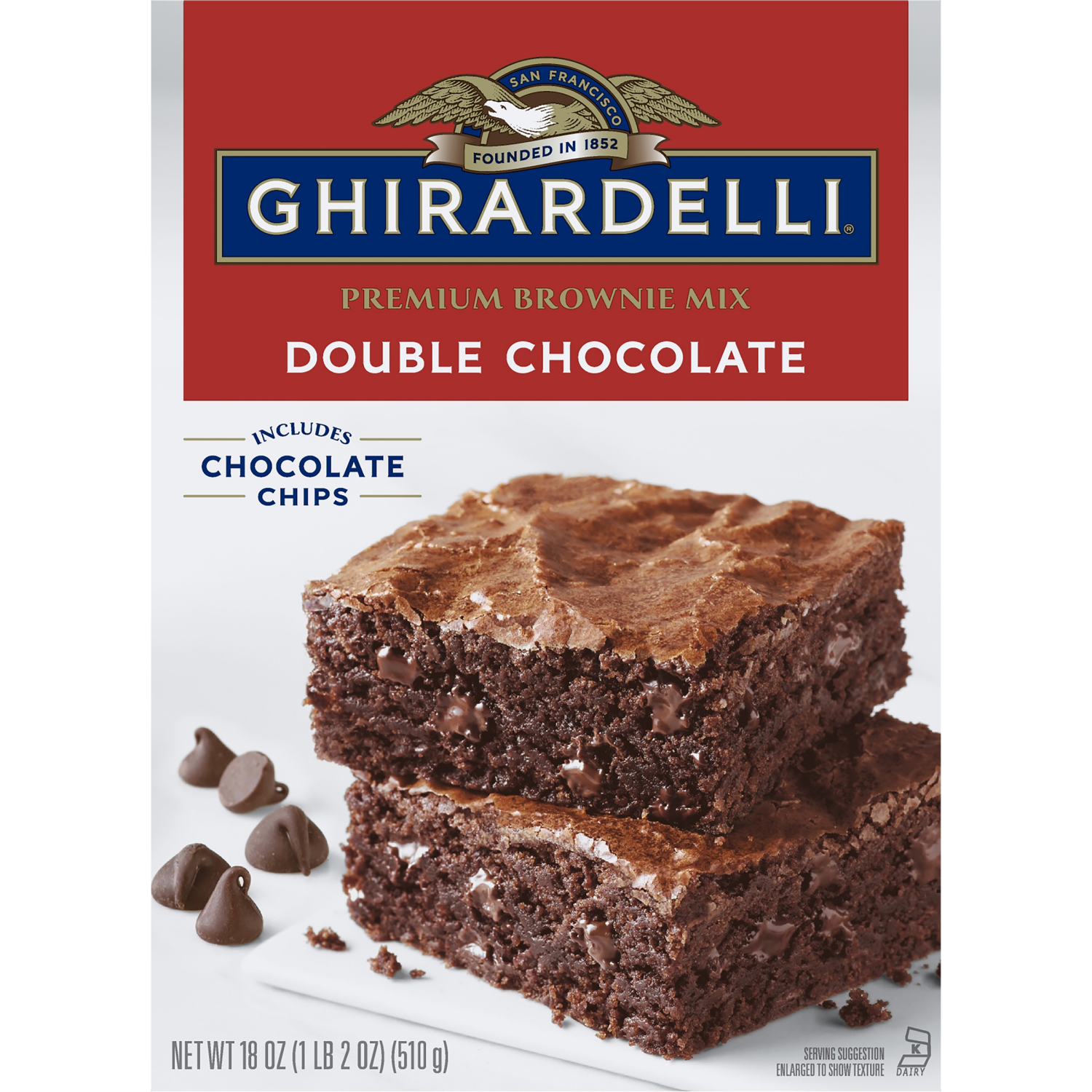slide 1 of 2, GHIRARDELLI Double Chocolate Premium Brownie Mix, 18 oz