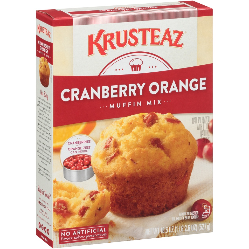 slide 3 of 8, Krusteaz Cranberry Orange Muffin Mix, 18.6 oz