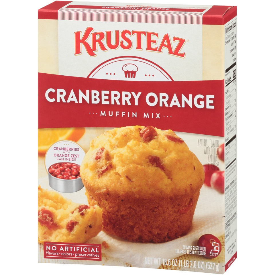 slide 2 of 8, Krusteaz Cranberry Orange Muffin Mix, 18.6 oz