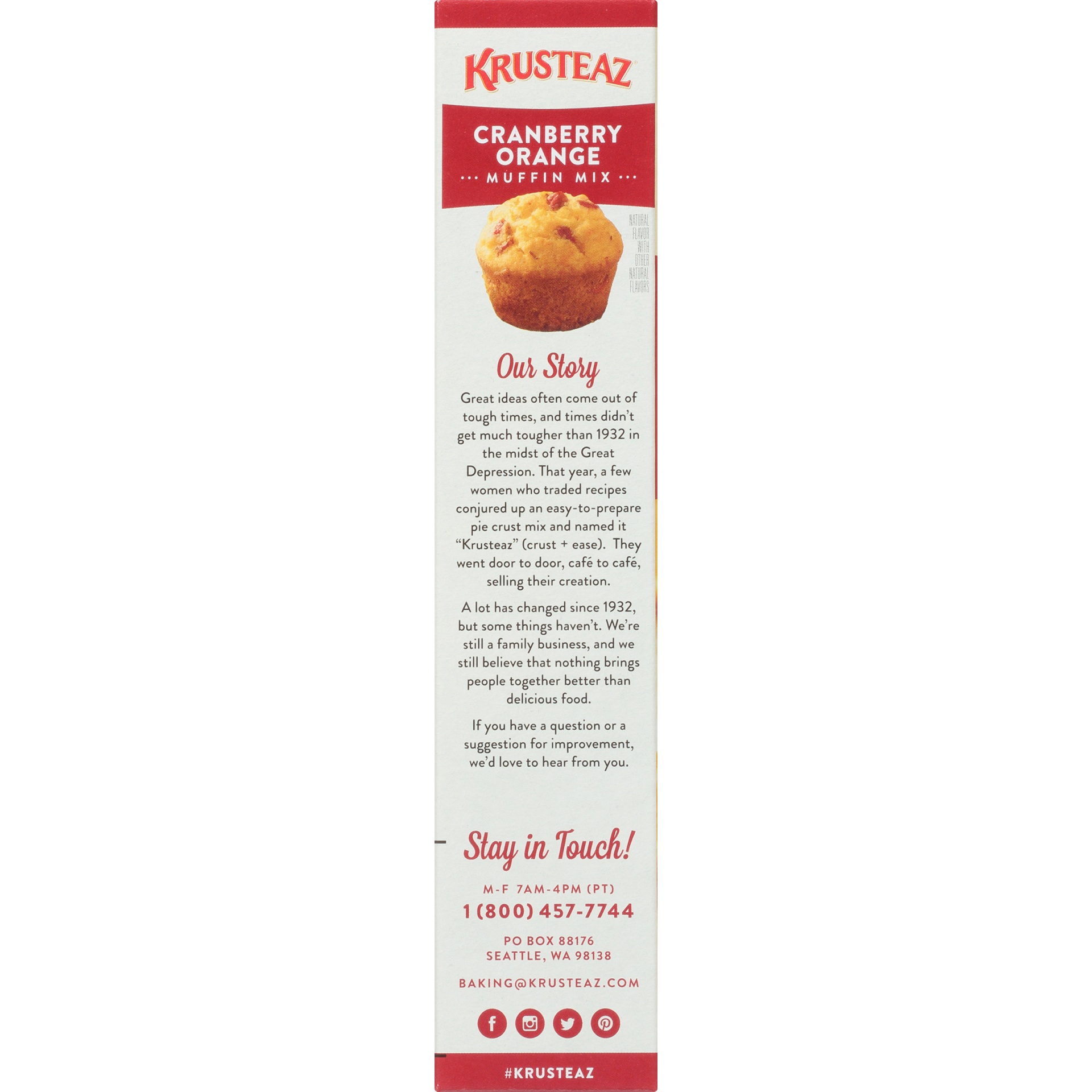 slide 4 of 8, Krusteaz Cranberry Orange Muffin Mix, 18.6 oz