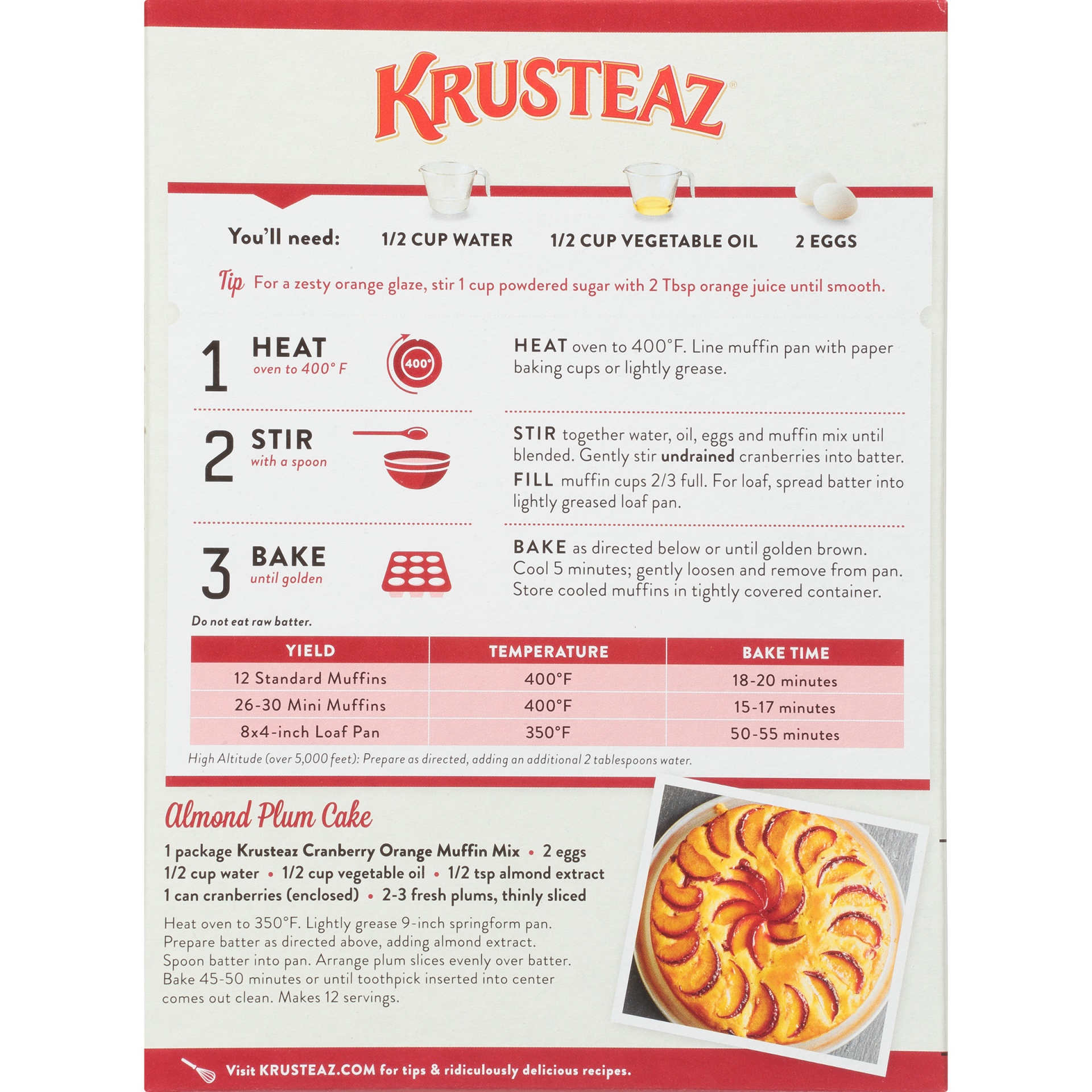 slide 7 of 8, Krusteaz Cranberry Orange Muffin Mix, 18.6 oz