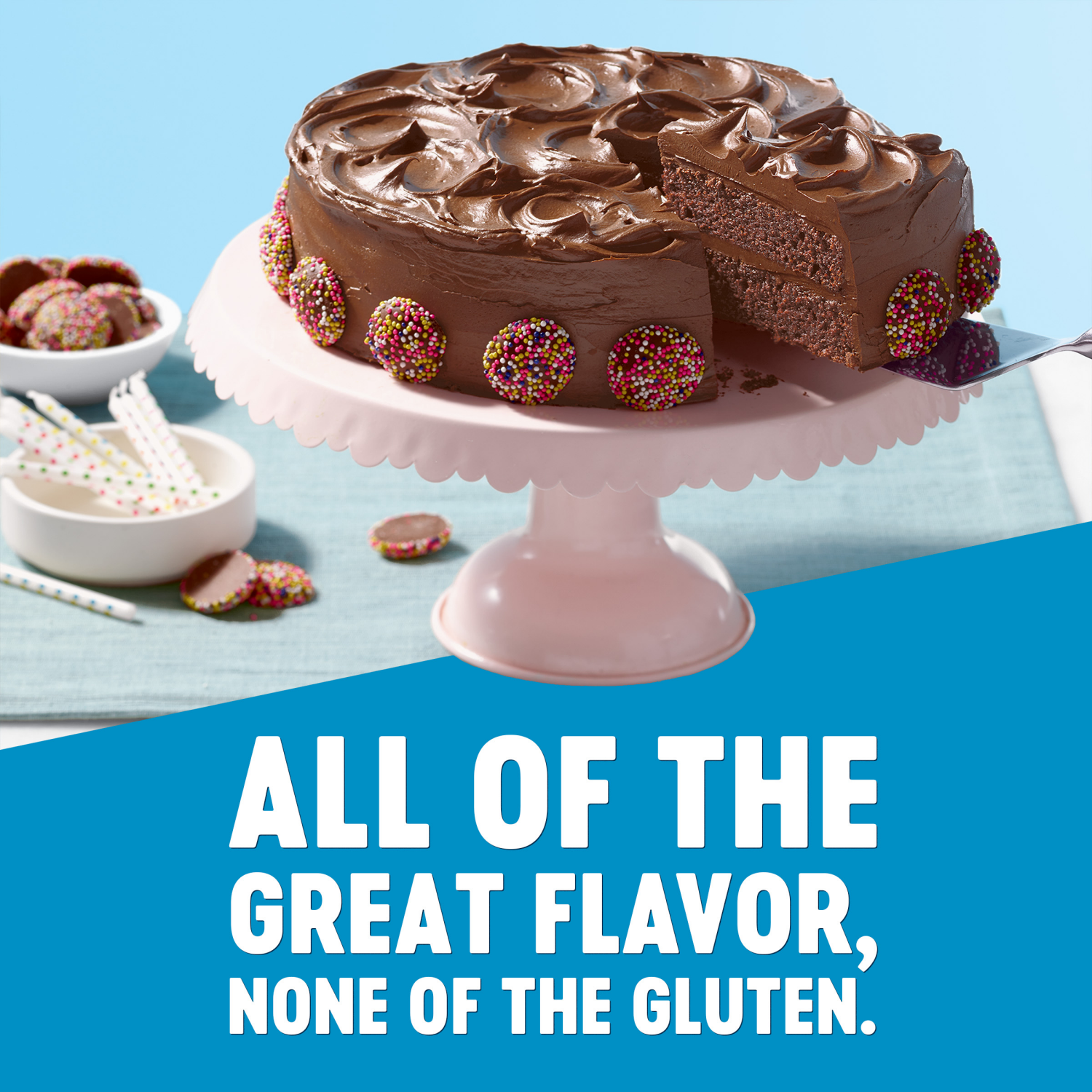 slide 4 of 5, Krusteaz Gluten Free Chocolate Cake Mix, 18 oz