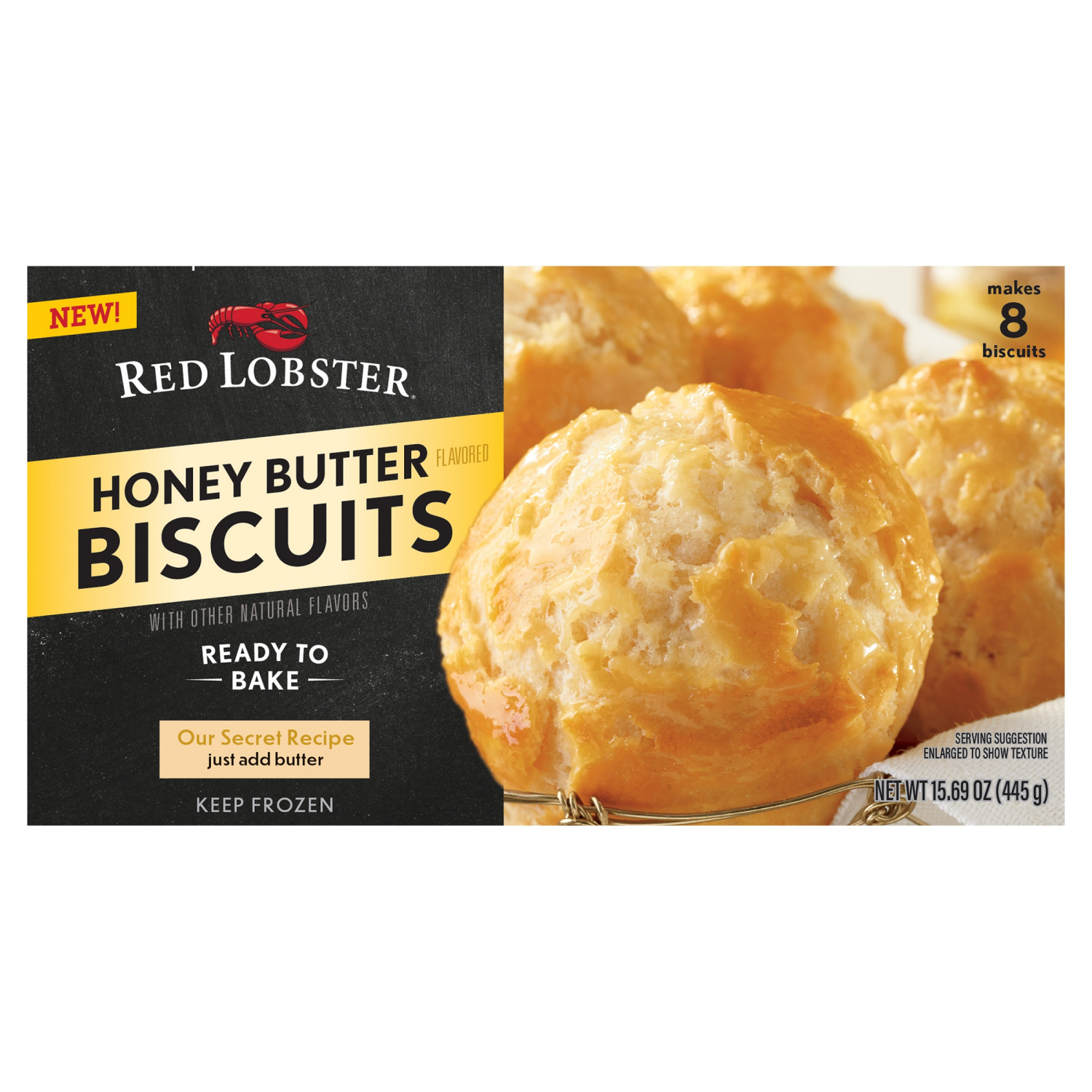 slide 1 of 1, Red Lobster Honey Butter Frozen Biscuits, 8 ct; 15.69 oz