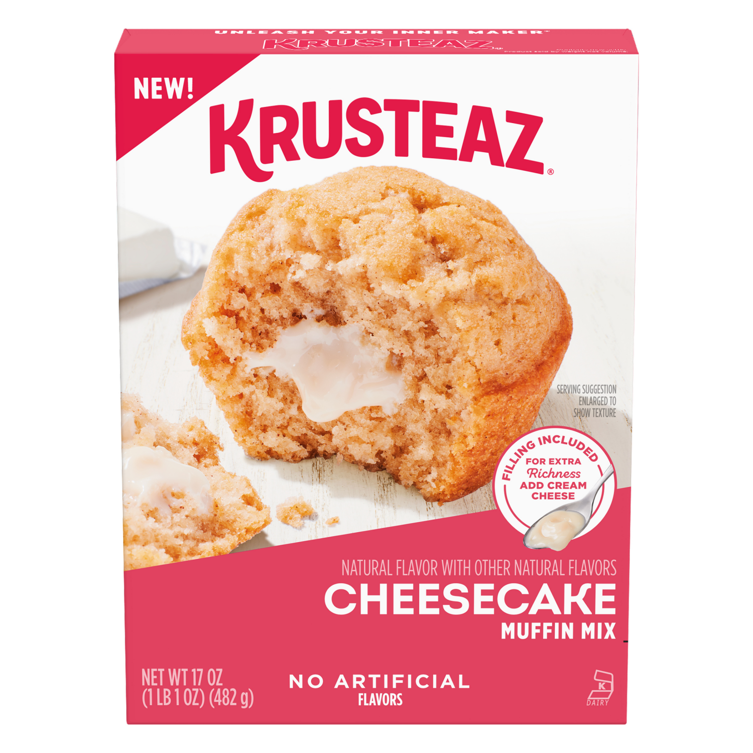 slide 1 of 1, Krusteaz Cheesecake Muffin Mix 17 oz, 17 oz
