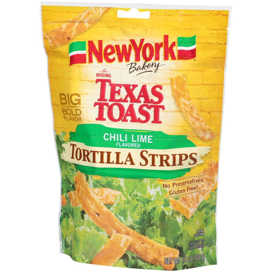 slide 3 of 8, New York Texas Toast Tortilla Strips Chili Lime, 4.5 oz