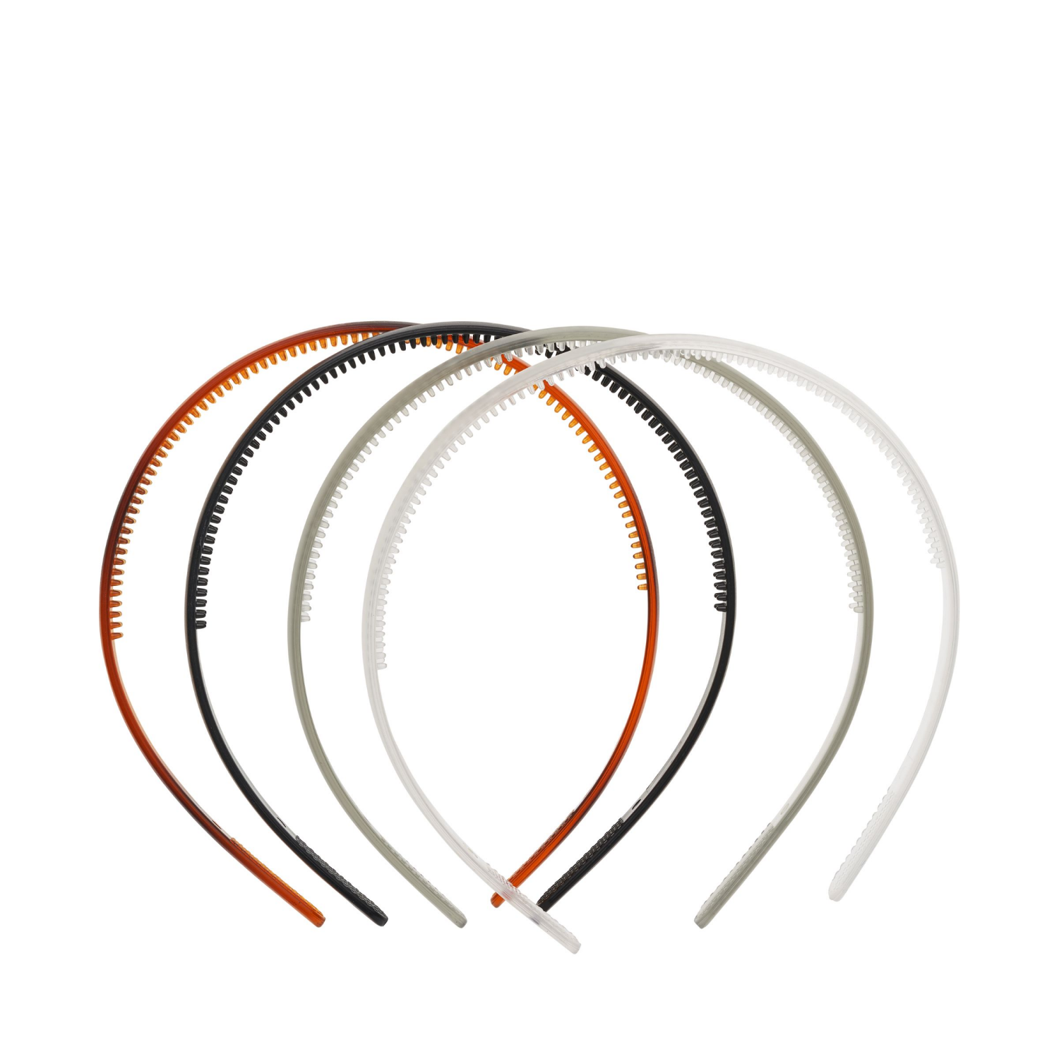 slide 2 of 3, Goody Classics Headbands, Clear/Grey/Tort/Black, 4 ct