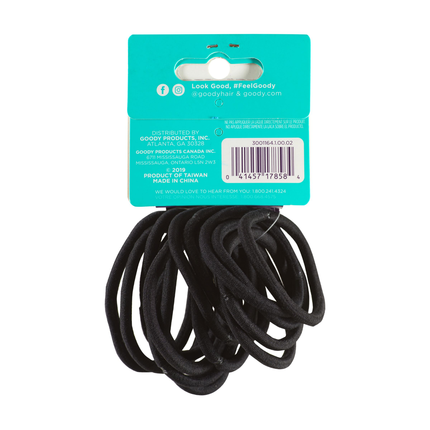 slide 2 of 2, Goody Total Texture Super Stretch Black Elastic Ties, 15 ct