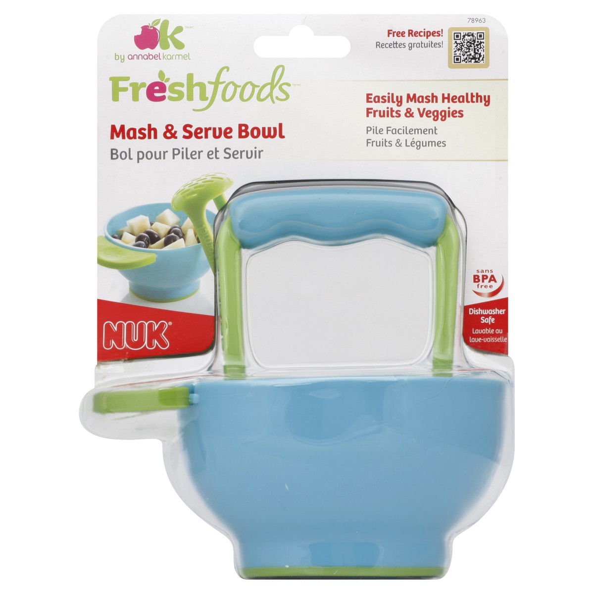 slide 3 of 7, NUK Fresh Foods Mash & Serve Bowl 1 ea, 1 ct