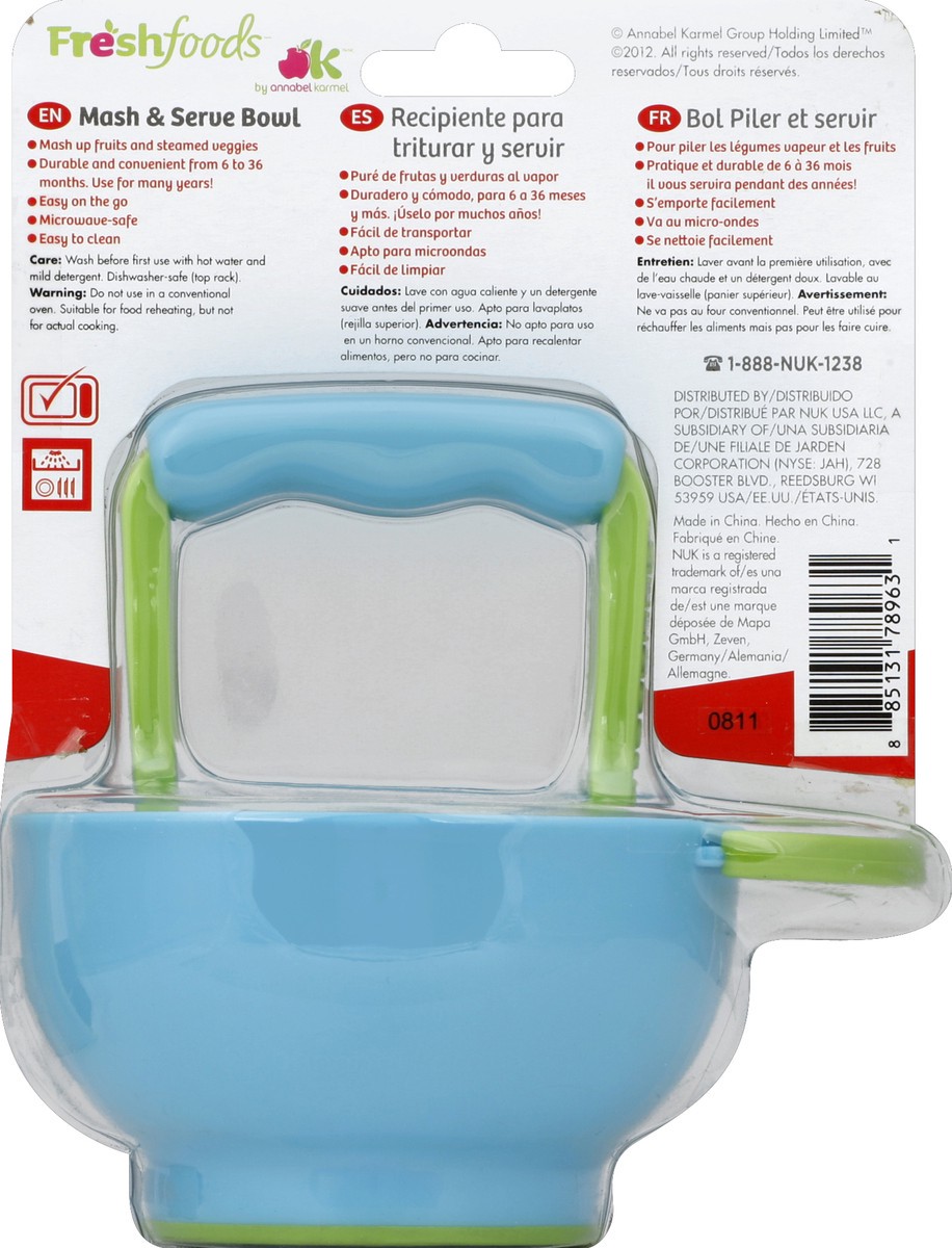 slide 6 of 7, NUK Fresh Foods Mash & Serve Bowl 1 ea, 1 ct