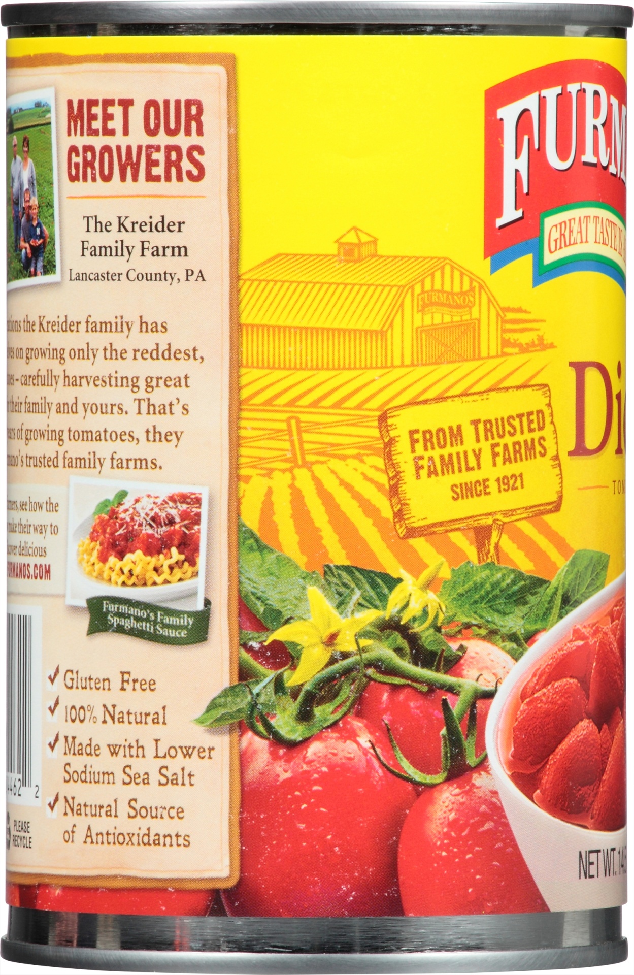 slide 3 of 6, Furmano's Diced Tomatoes, 14.5 oz