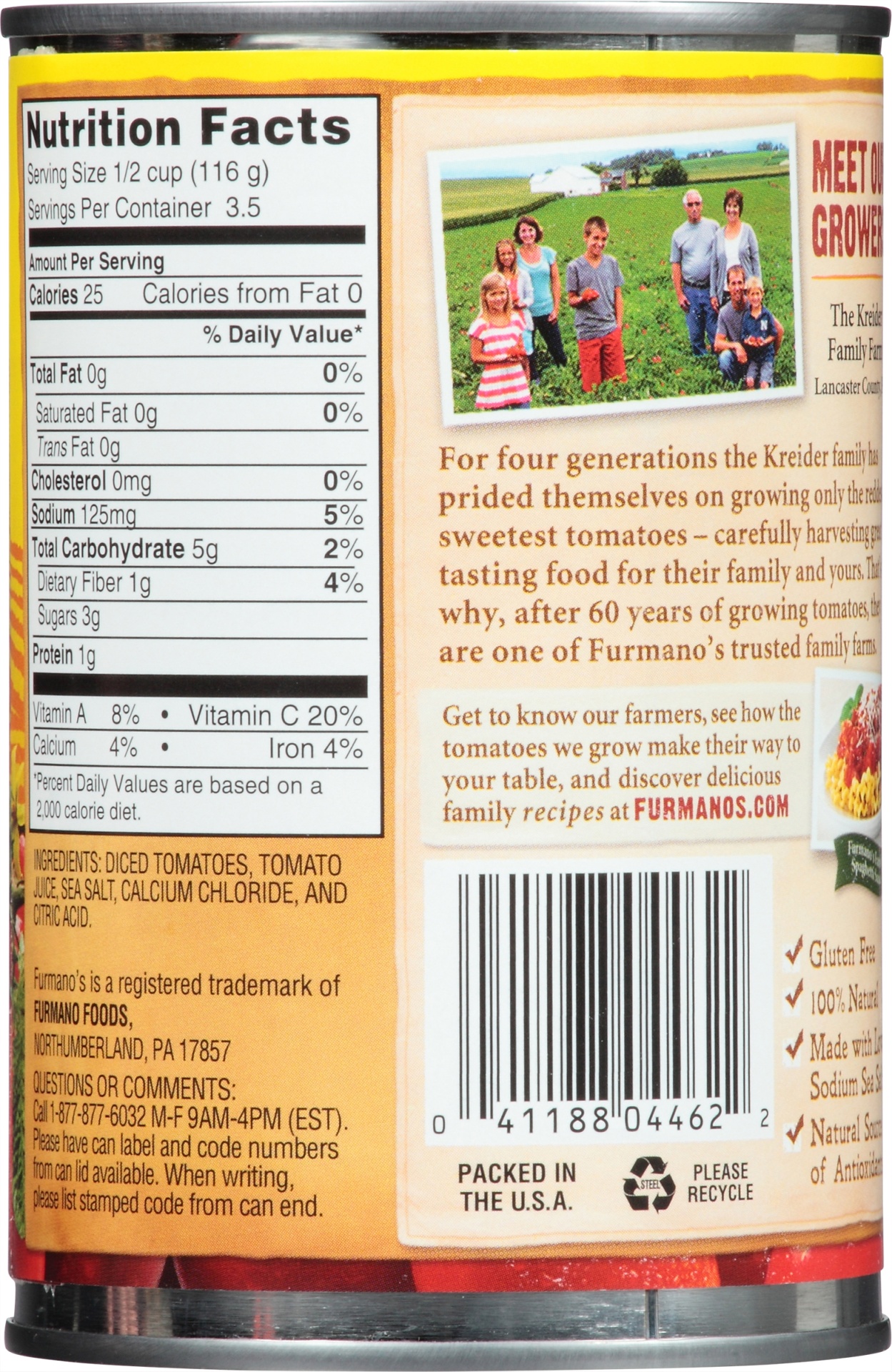 slide 4 of 6, Furmano's Diced Tomatoes, 14.5 oz