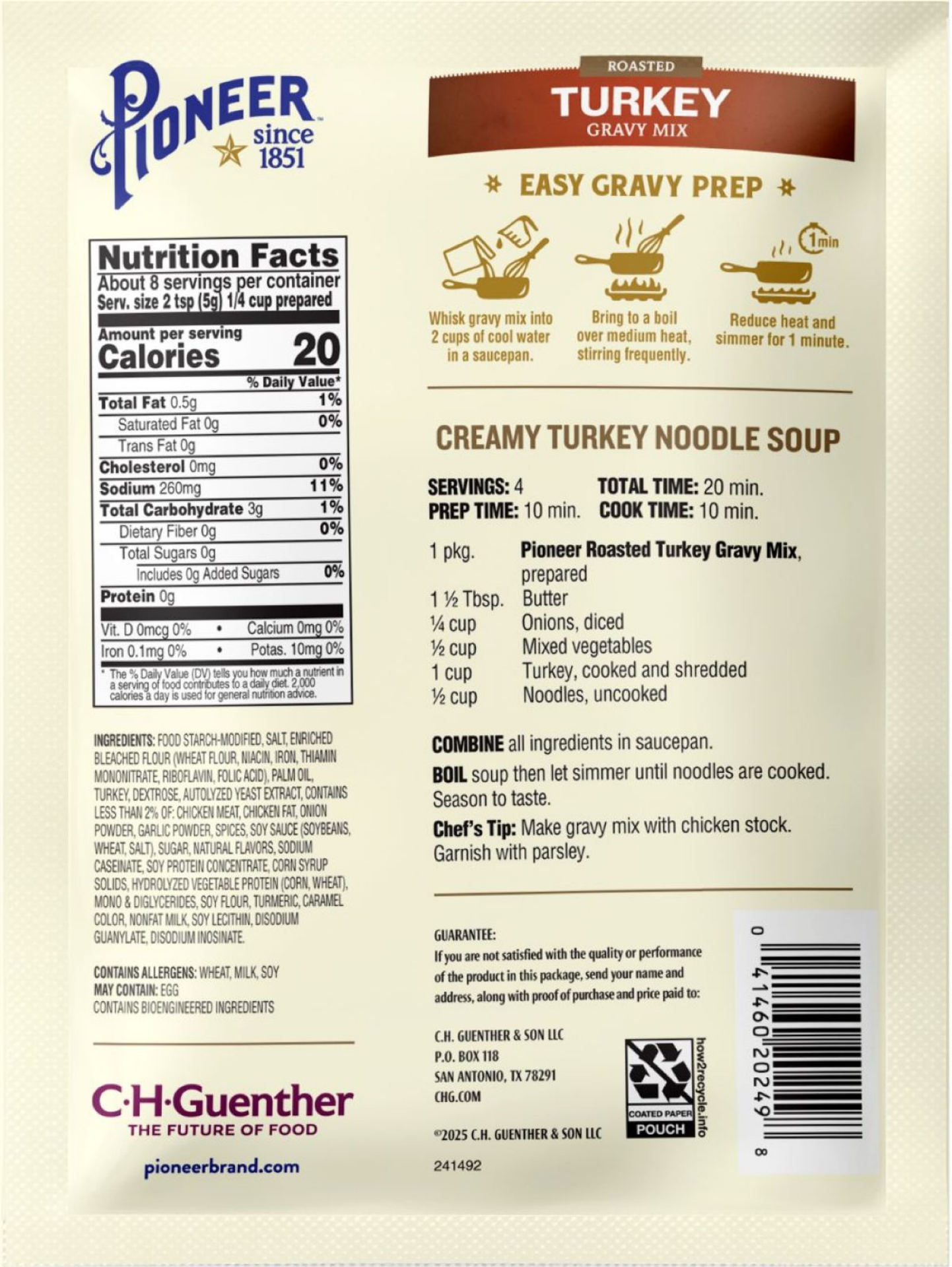 slide 2 of 4, Pioneer Roasted Turkey Gravy Gravy Mix 1.41 oz, 1.41 oz