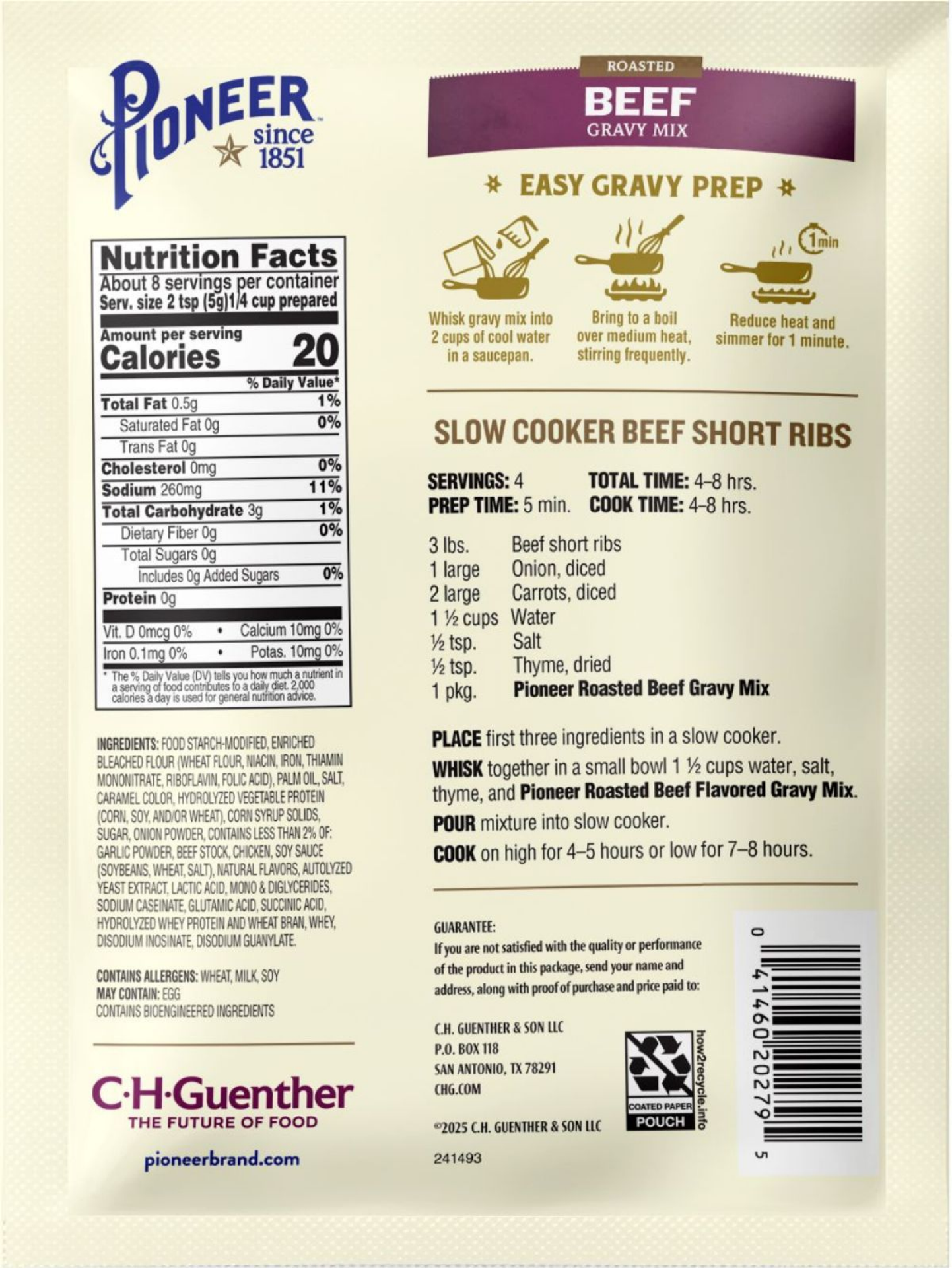 slide 2 of 3, Pioneer Roasted Beef Gravy Gravy Mix 1.41 oz, 1.41 oz