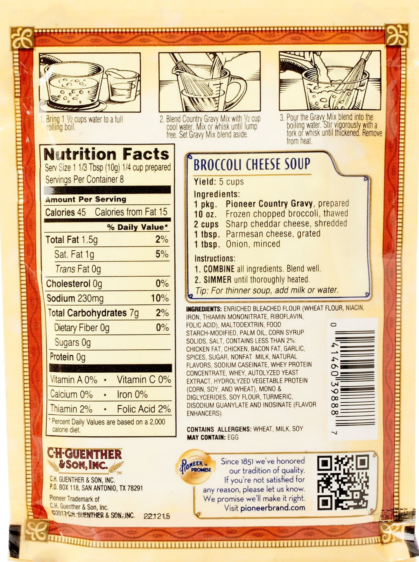 slide 2 of 7, Pioneer Country Gravy Mix 2.75 oz, 2.75 oz
