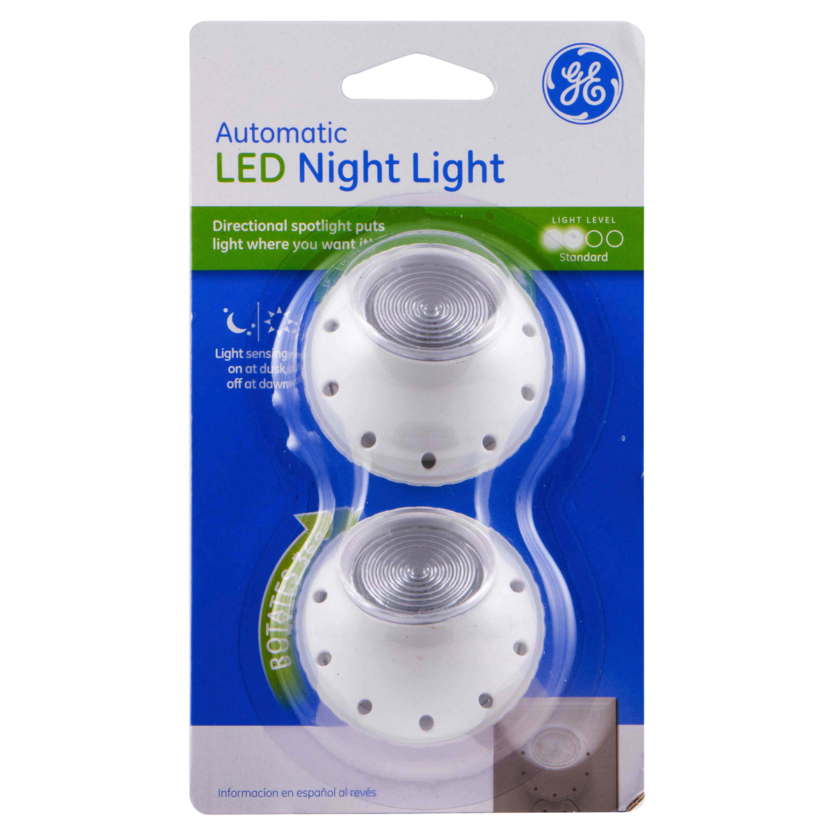 slide 6 of 7, GE Directional Automatic Night Light, 2 ct