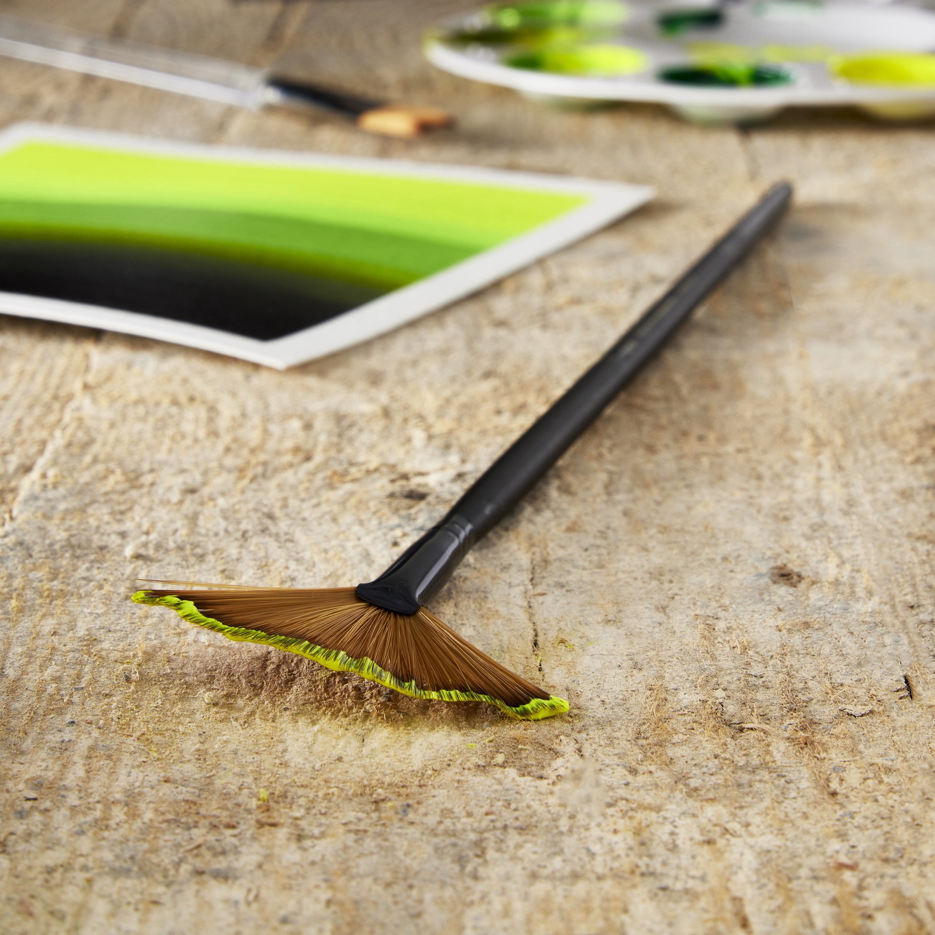 slide 2 of 2, Royal & Langnickel Essentials Long Handle Fan Brush, 1 ct