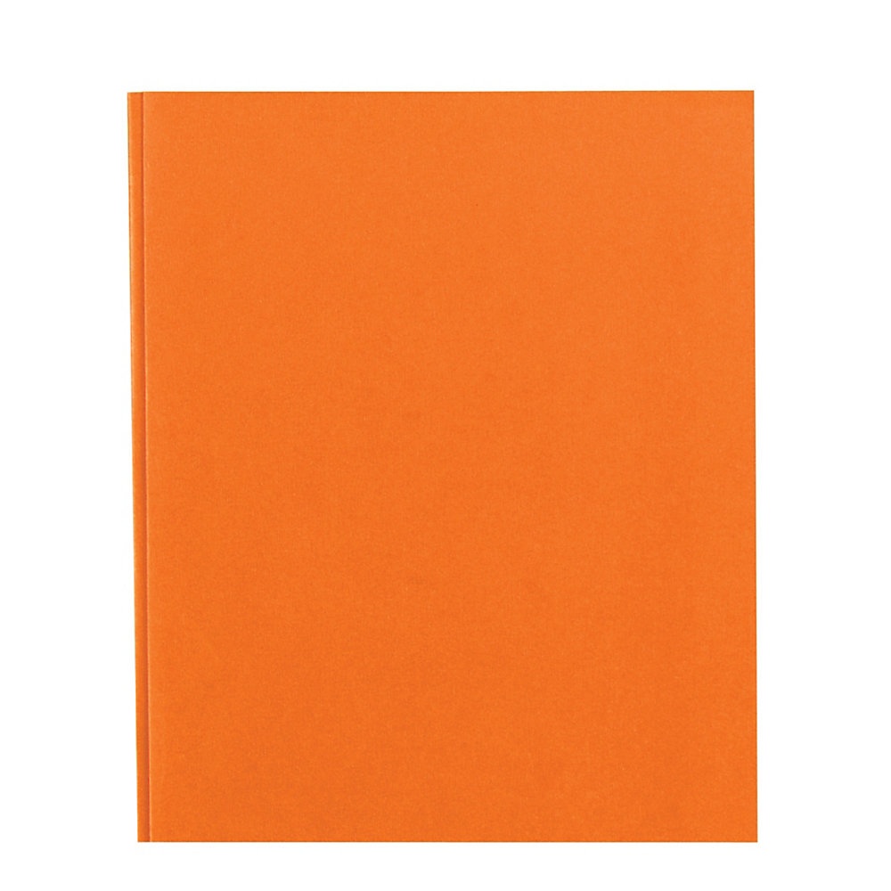 slide 1 of 1, Office Depot Brand School-Grade 3-Prong Paper Folder, Letter Size, Orange, 1 ct