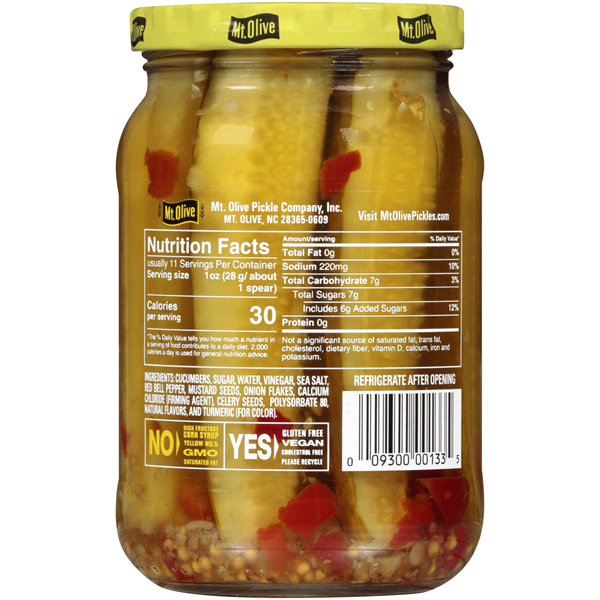 slide 3 of 17, Mt. Olive Sweet Heat Bread & Butter Spears Pickles 16 fl oz, 16 fl oz