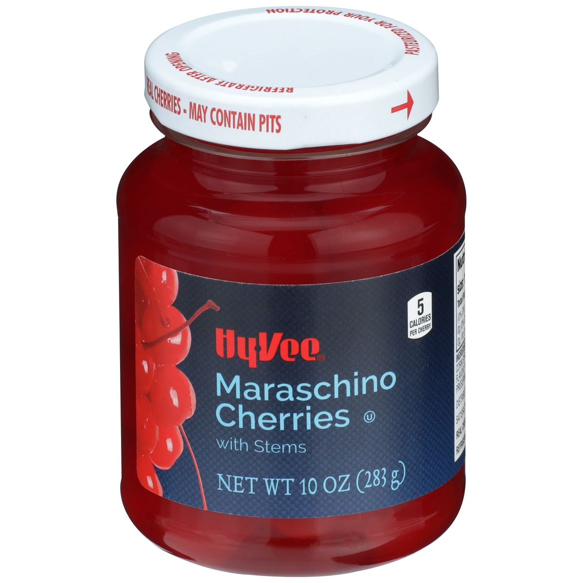 slide 1 of 1, Hy-vee Maraschino Cherries With Stems - 10 oz, 10 oz