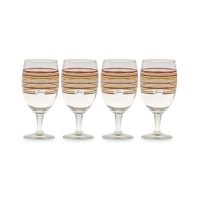 slide 1 of 1, Fiesta Multi-Color Stripe All-Purpose Goblets, 4 ct; 16 oz